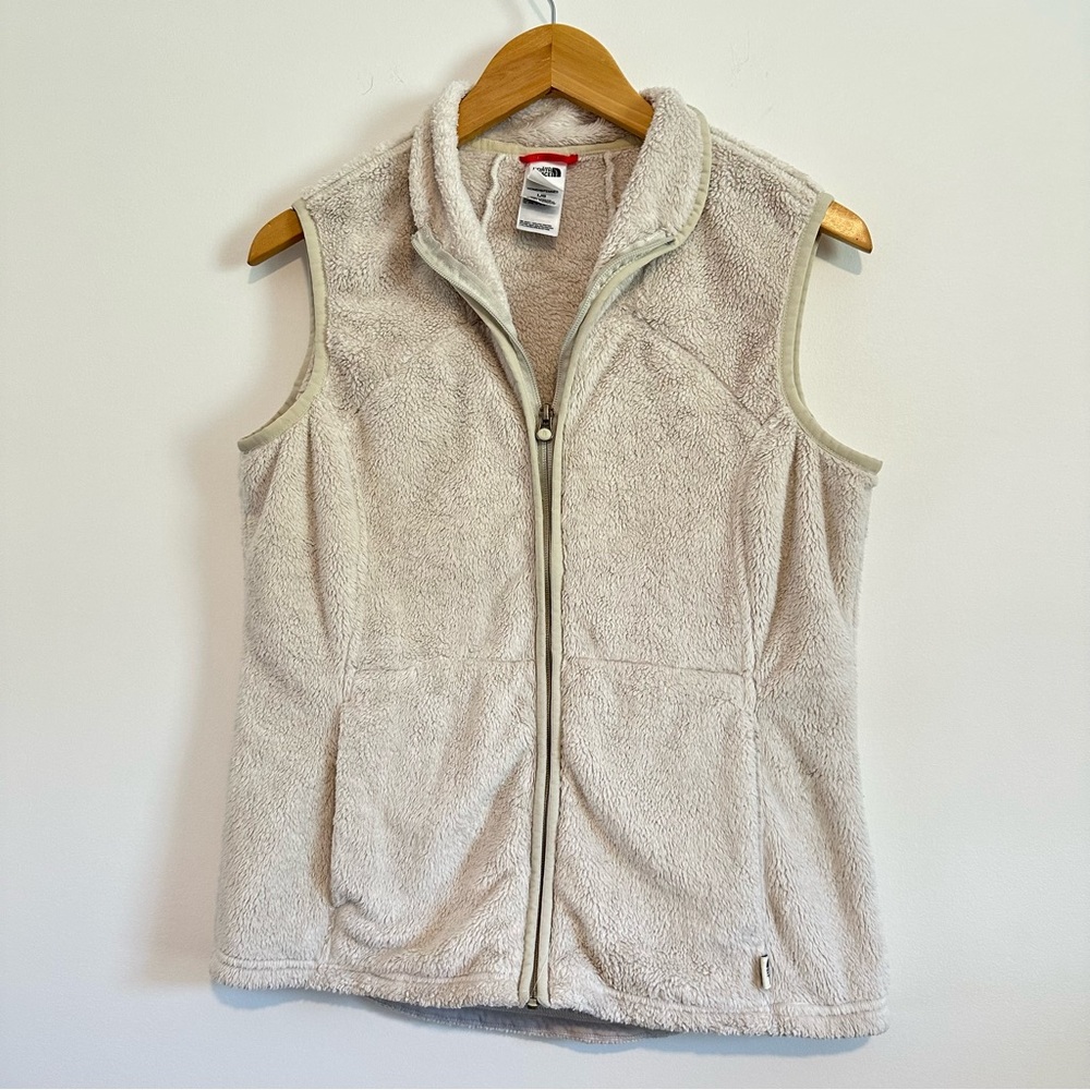 The North Face Cream Fleece Vest